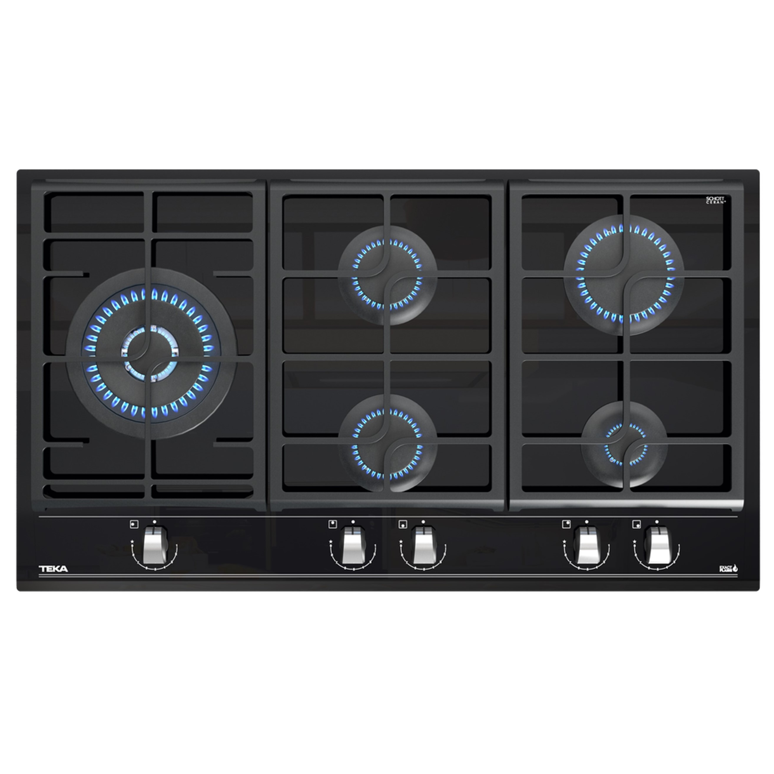 Teka 90cm Gas On Glass Cooktop GZC95320XBN